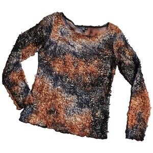 SNOW SKINS Women's Grunge Witchy Glam Top Animal Print Leaf Textured Forestcore